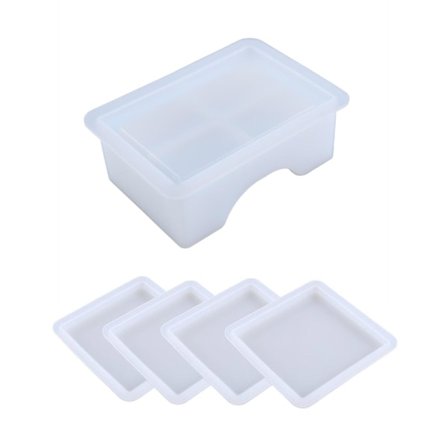 Bordskåner Resin Form Bordskåner Stativ Silikone Form Kop Måtte Epoxy Resin