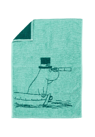 Arabia Mumin handduk 50x70 Muminpappa blågr. GOTS Badrumstextilier Grön cm
