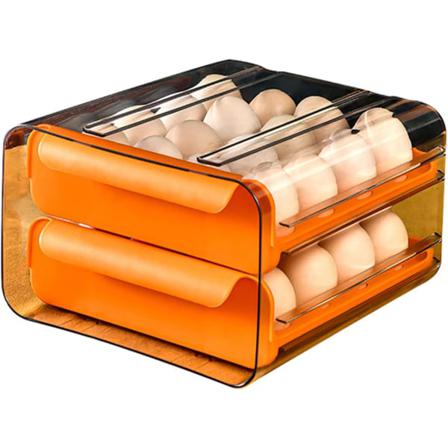 2st 32 Fack Ägglåda Organizer Orange