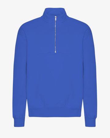 Organic Quarter Zip - Sapphire Blue L