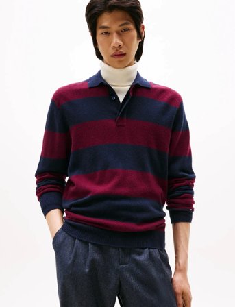 Tommy Hilfiger Dc Knitted Rugby - Navy - L