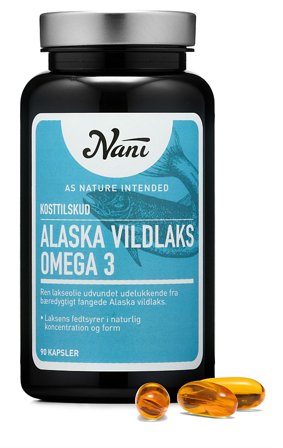 3 for 2 - Nani Omega-3 - Alaska Vildlaks 90 kaps., Helse & Madvarer, Kosttilskud, Fiskeolie & Omega 3
