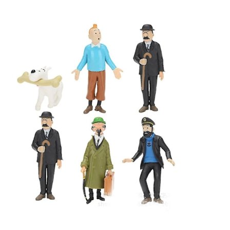 6 stk. Tintin Figurer Legetøjsmodel kk
