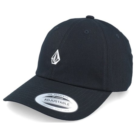 Volcom - Sort unconstructed Kasket - Full Stone Hat Black Dad Cap @ Hatstore