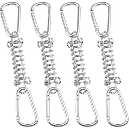 4 st rostfria spännfjädrar markis monteringstillbehör spännfjäder spänne med 4 spiralfjädrar
