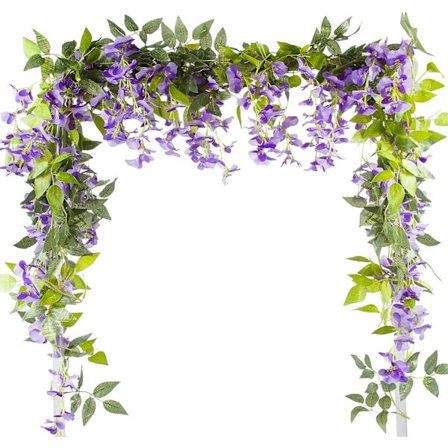 5 stk*1,8 m Kunstige Wisteria Blomsterranker, Falske Wisteria