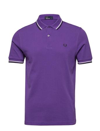 Twin Tipped Fp Shirt Polos Short-sleeved Lila Fred Perry