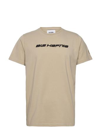 Retro Logo T-Shirt T-shirts Short-sleeved Beige BLS Hafnia