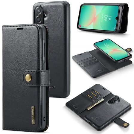 DG MING Samsung A26 5G 2-i-1 Magnet Flip Cover - Sort
