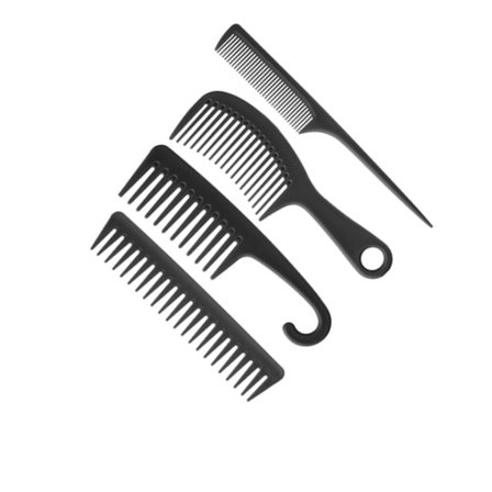 4-osainen kannettava muovinen hiusharja-setti – kevyt muotoilu, takkujen kohotus, osiointi ja leveähampainen kampa kotiin ja salonkiin