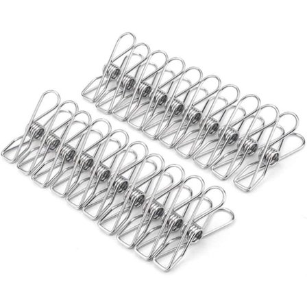20 Klesklyper kompatible Klesfoto Rustfritt Stål Klype Dekorativ Papirklemme