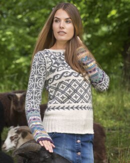 Strikkeoppskrift Genser Rings og Roses - Dale Garn