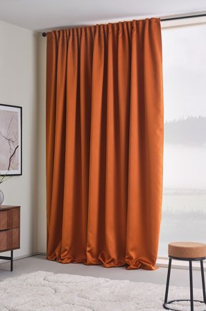 Jotex - Blendingsgardin 1 Lengde - Ekstra Bred Brent oransje - KYLIE - Kjøp Mørkleggingsgardiner hos Jotex