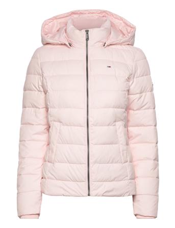 Tjw Basic Hooded Jacket Fôret Jakke Rosa Tommy Jeans*Betinget Tilbud