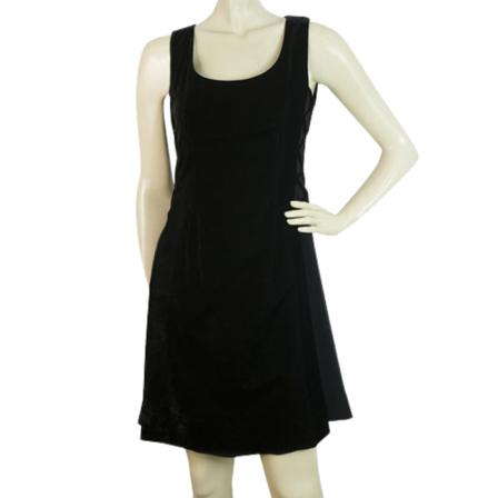 Celine Vintage Pre-owned Sleeveless Criss Cross Sides Mini Length Tank Kjole Sort, Dame