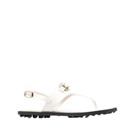 Tod's, Sandals Wit, Dames, Maat:37 EU,leer