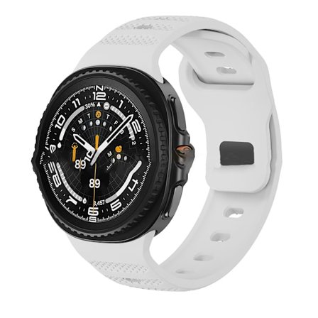 22mm Silikone Urrem til Kompatibel med Samsung Watch 8/Classic - Komfortabel og Stilfuld White