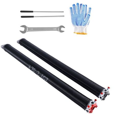 Torsionsfjeder-Duoku-til Garageport-En Par af 0,25 x 2 x 32 tommer med 16.000 Cyklusser-Sort Elektrophorese