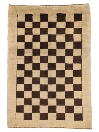 Hand Knotted Gabbeh Persia Fine Rug 107X150 Wool Orange/Black Small