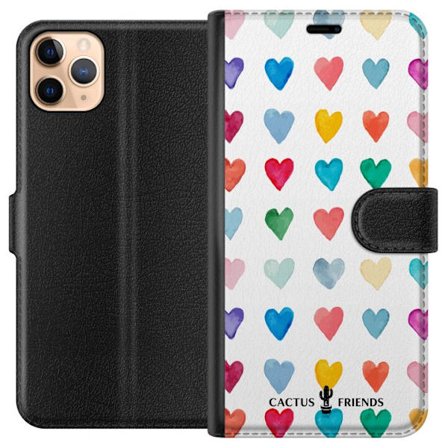 Yhteensopiva Lompakkokotelo Apple Apple iPhone 11 Pro Max Cactus and Friends - Watercolor Love Grid