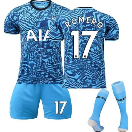 22-23 Ny Tottenham Udebanetrøje Fodboldtrøje SON 7 Børn 24(130-140CM) ROMERO 17 L