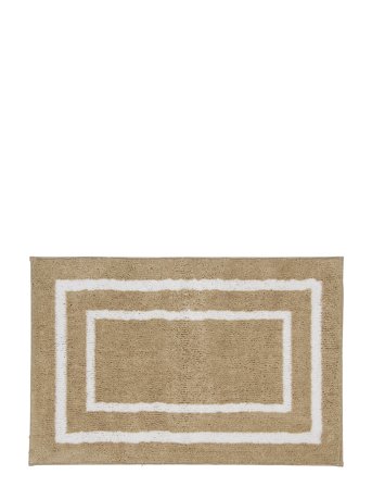 Bath Mat Frame 50X80 Cm Home Textiles Rugs & Carpets Bath Rugs Beige Noble House