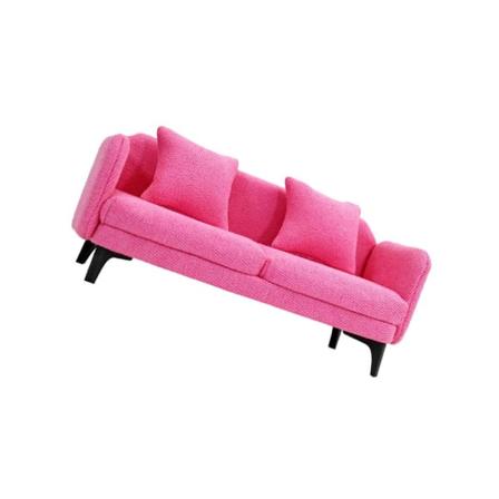 1/2 1:12 Miniatyr dubbelsoffa Sovrumsmöbler Rose Red 17.3x7.4x7.6cm 1Set