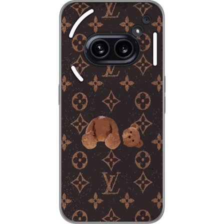 Kompatibel Mobilcover til Nothing Nothing Phone (2a) Luksuriøst monogrammønster med knust bamse i mørk modeæstetik
