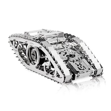 DIY 3D Metal Puslespil Gear Drevet Mekanisk Model Samlet Metal Håndværk Legetøj | Model Byggesæt (Sølv)