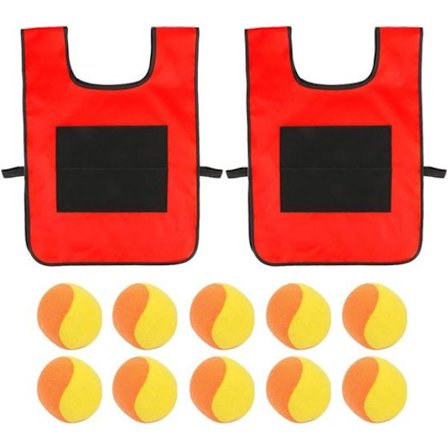 Klæbende bold vest sæt, 2 stk klæbende bold vest, dodgeball spil sæt, med 10 stk