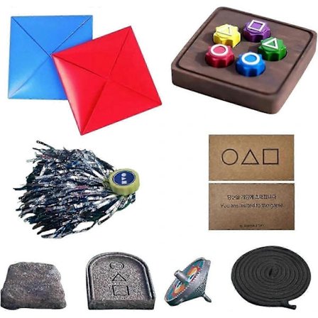 /NN/Squid Game Koreansk Folkligt Spelset (Koreanskt Traditionellt Spel), Koreansk Spel, Familjespel för Resan