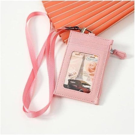 Märke Lanyard, Korthållare för Lanyard, 3pc Läder Id-fodral Hals Lanyard Mynt Pengar Nyckel Kreditkort Hållare Plånbok Student Buss Kort Väskor 