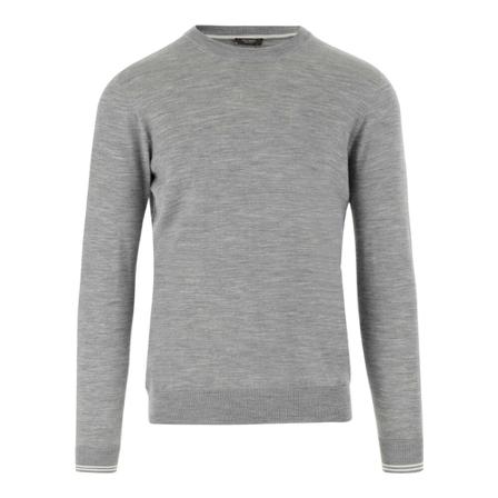 Peserico Sweater made in wool Round neck Long sleeves Grå, Herre