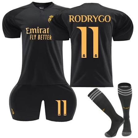 2324 Real Madrid Borta fotbollströja för barn nr 11 RODRYGO 10-11 years
