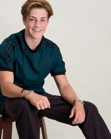 Adidas Originals 3 STRIPE TEE Grønn T-skjorter Gutt - Kids Brand Store