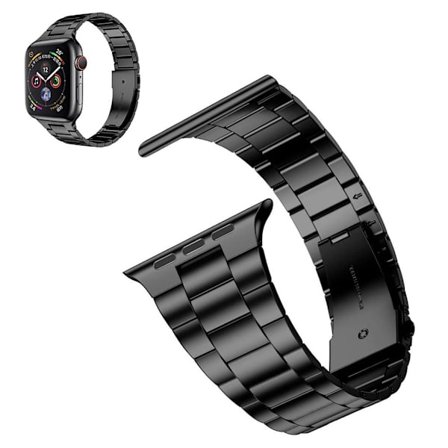 Apple Watch 42mm - 44mm stainless steel watch strap - Black