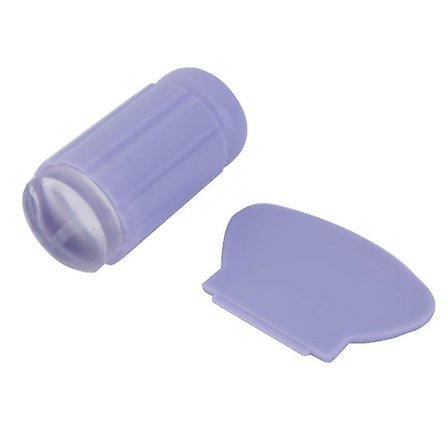 2,8 cm kirkas geeli silikoninen kynsilakkaleimausleima ja raaputin