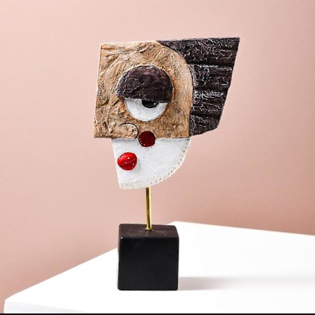 Kreative Abstrakte Ansigtsfigurer Resin Bordkunst Hjemmedekoration