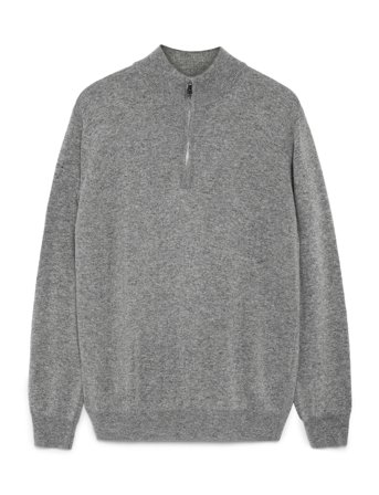Oscar Jacobson Patton Half Zip - Grey - XXXL