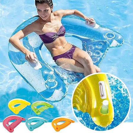 Oppblåsbare bassengstoler for voksne, flytende bassengstol