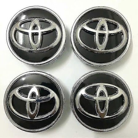 Toyota 4 62mm Hjulcentrum Navkapsel För Logotyp Märke Svart