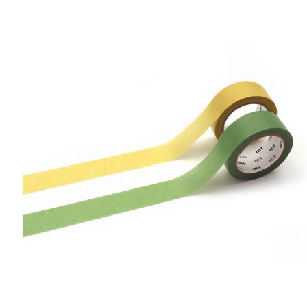 MT Washi-band Pastel lemon × fresh green Lot de 2