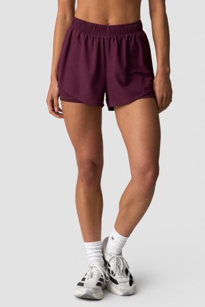 ICANIWILL - Mirage 2-in-1 Shorts Wmn Dark Mahogany - Damer - Træningstøj fra ICIW