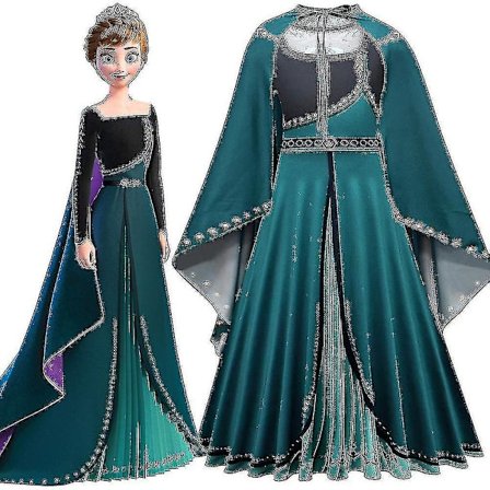 Prinsesse Anna Kostume Børn Pige Fancy Dress Cosplay Festtøj
