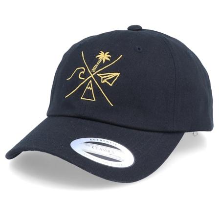 Bacpakr - Svart adjustable Caps - Vacation Cross Black Dad Cap Adjustable @ Hatstore