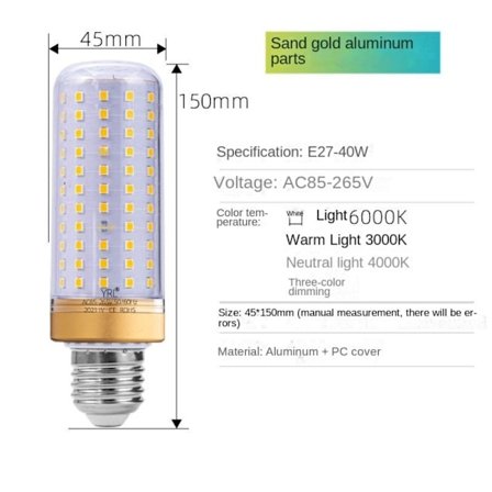 Majspære LED Majspære E27-40WGULD GULD