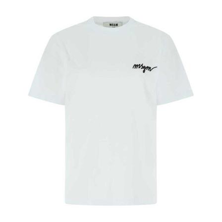 Msgm, T-Shirts Wit, Dames, Maat:S