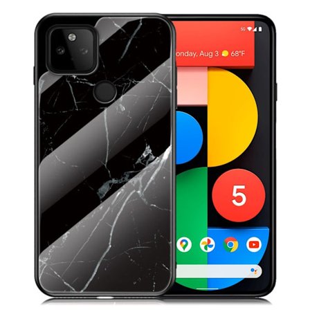 Fantasy Marmor Google Pixel 5a skal - Svart Marmor