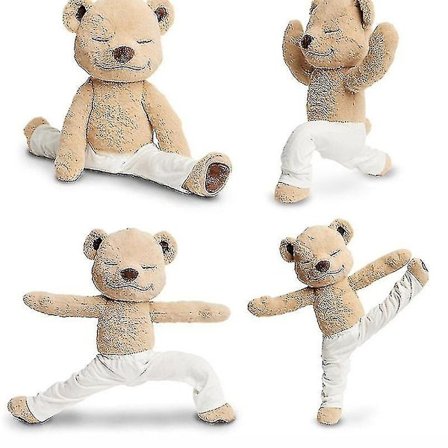 40cm Yoga Plys Bamse Sød Brun Bjørn Blød Plys Bamse Pude Yoga Bamse Plys Legetøj Dukke Til Baby Børn Plysdyr Q