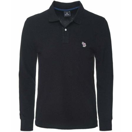 PS By Paul Smith Zebra Long Sleeve Polo Shirt Sort, Herre